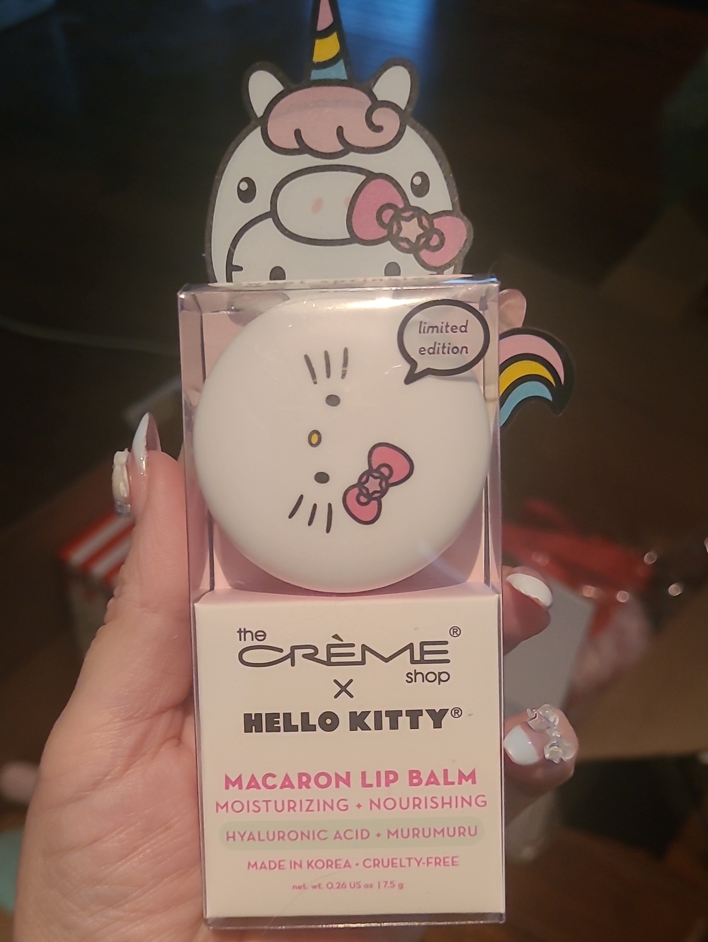 The Crème Shop x Hello Kitty Macaron Lip Balm - Sweet Sprinkles